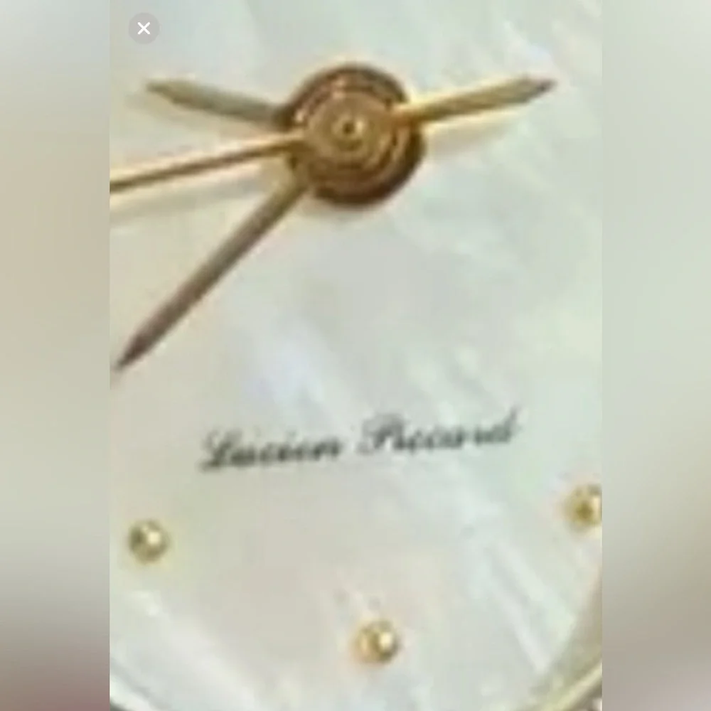 💎 Lucien Piccard Ladies Dufonte Vintage Quartz Diamond faced lined & Gold Watch